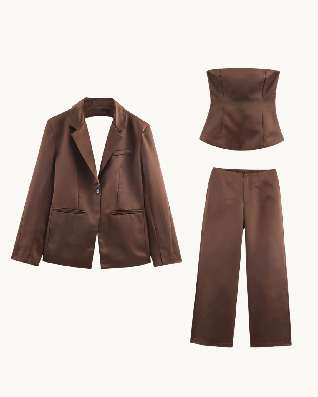 CHIQUE 3-DELIGE SET - BRUIN