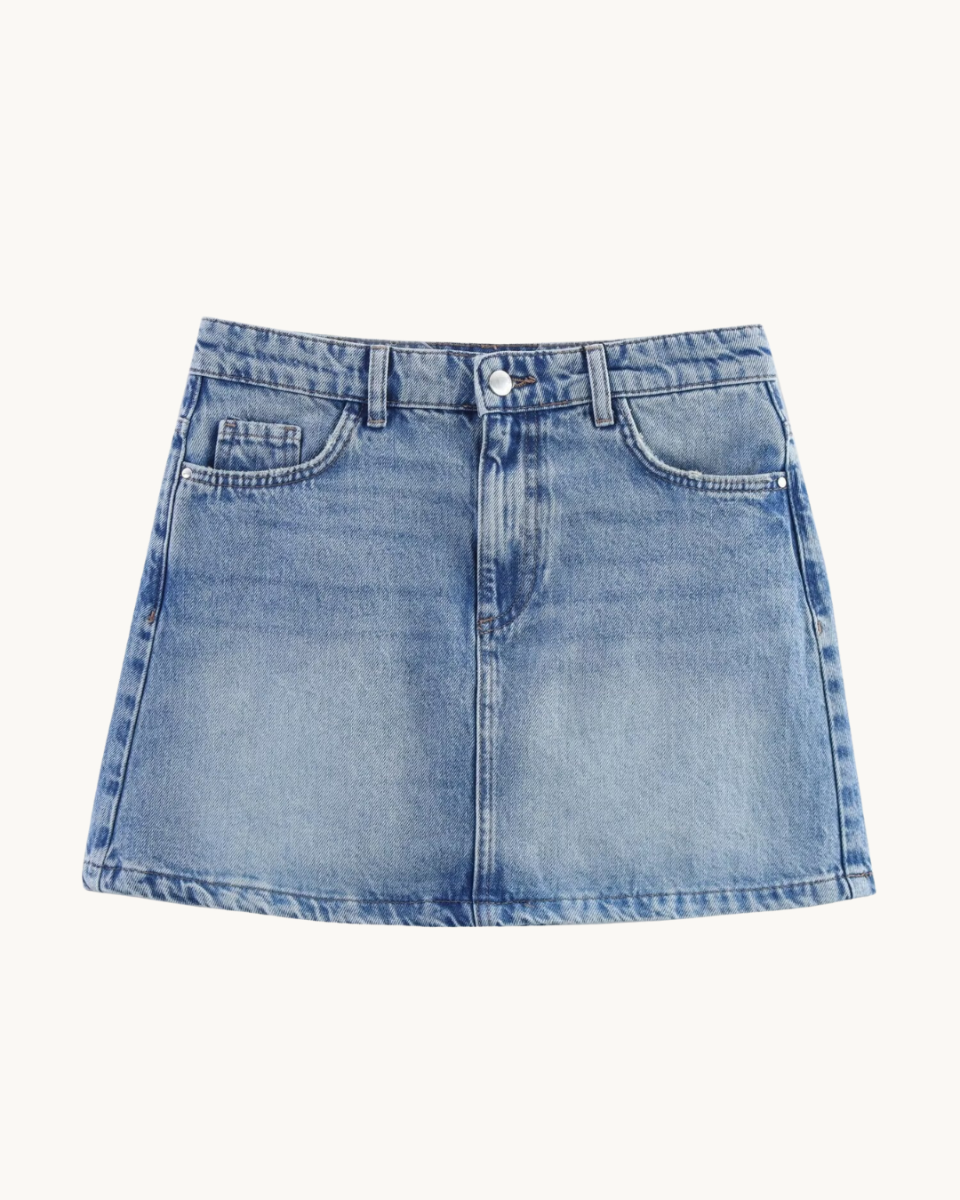 CASUAL DENIM ROK - BLAUW