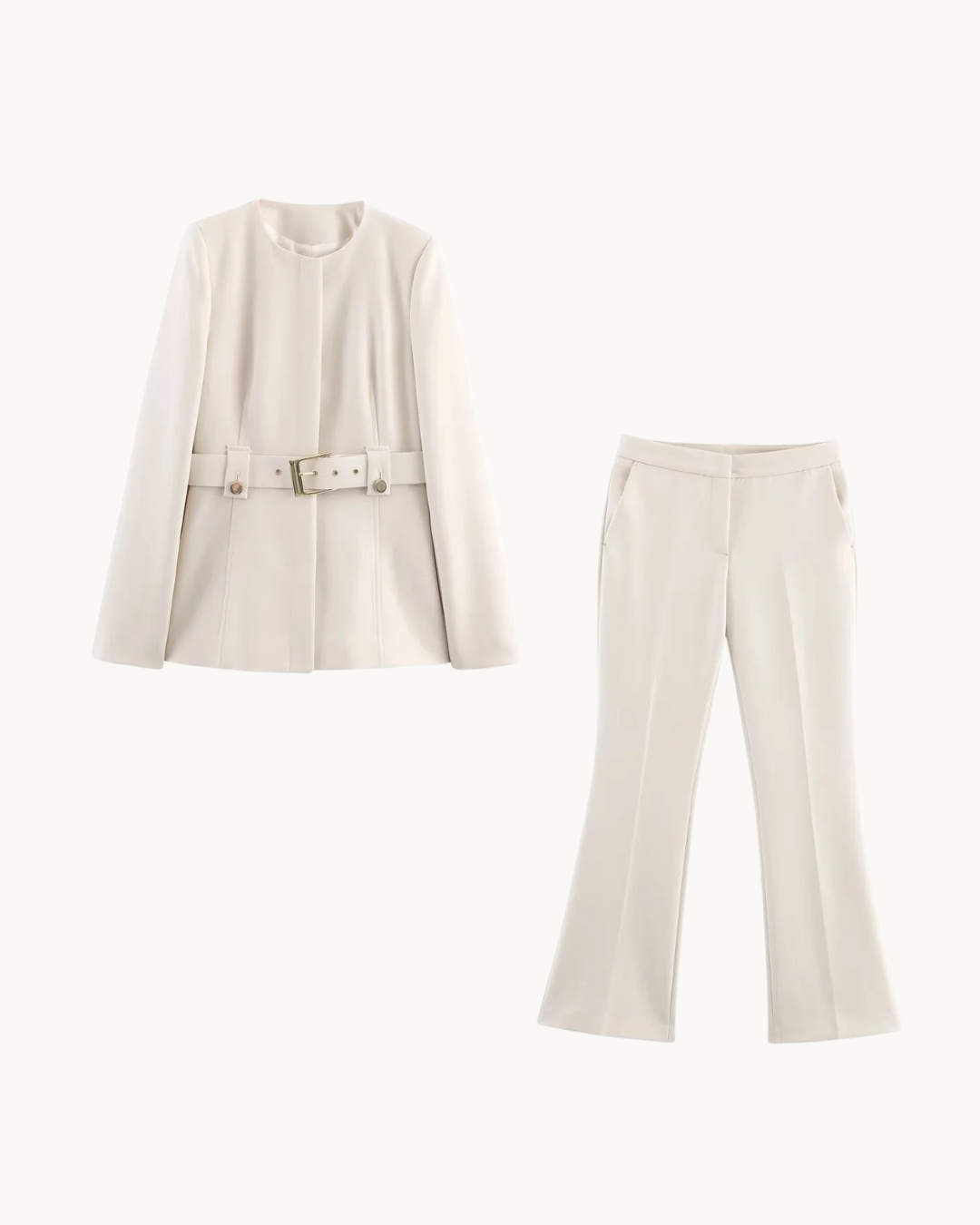 ELEGANTE JACKET SET MET RIEM