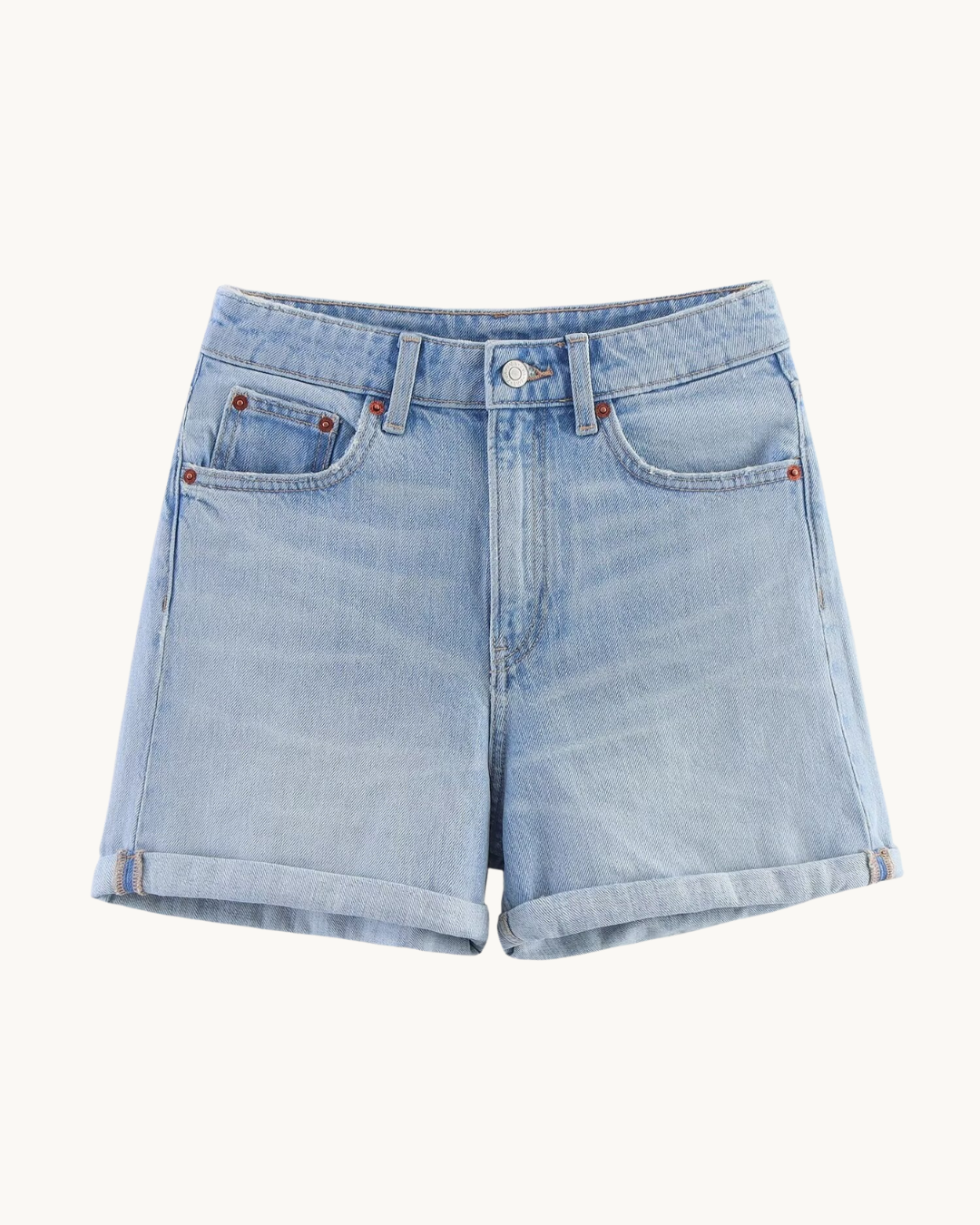 VINTAGE DENIM SHORT MET OMSLAG