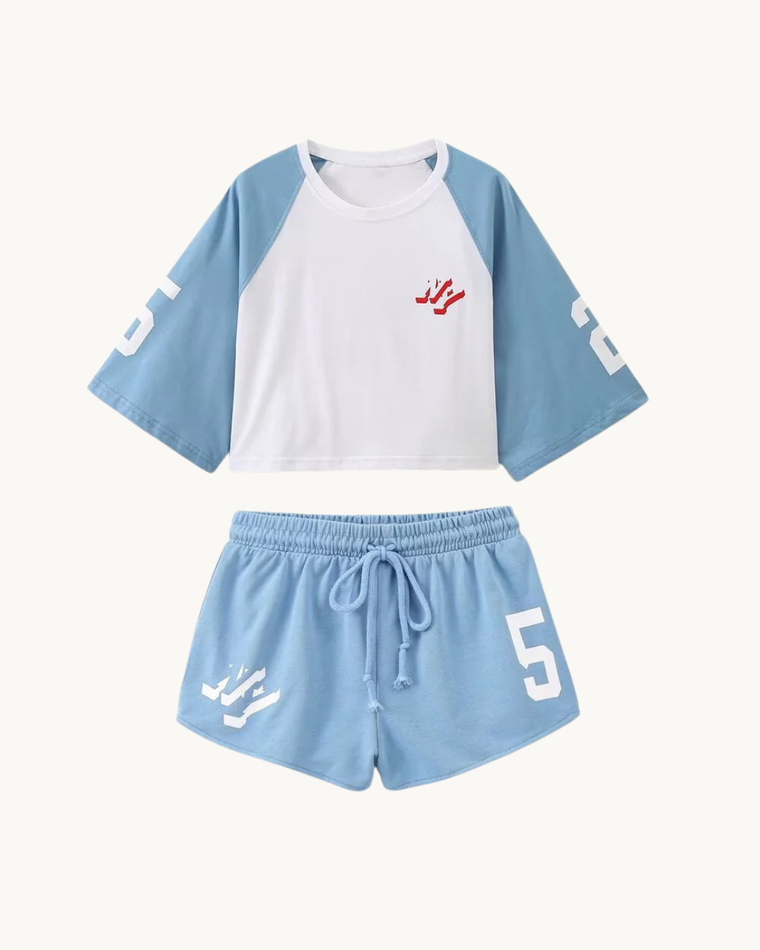 SPORTIEVE RAGLAN CROP SET