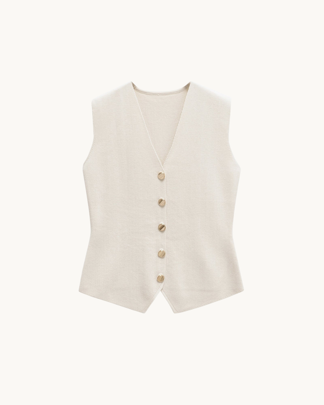 PREPPY GEBREIDE GILET MET KNOPEN