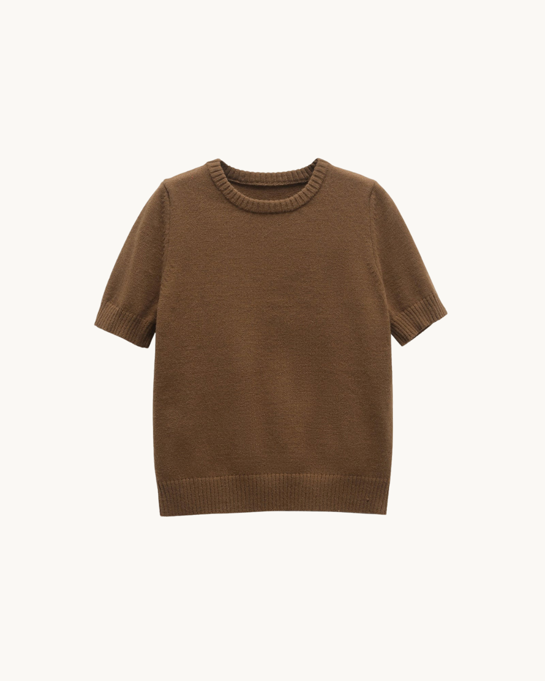 COMFY GEBREIDE T-SHIRT