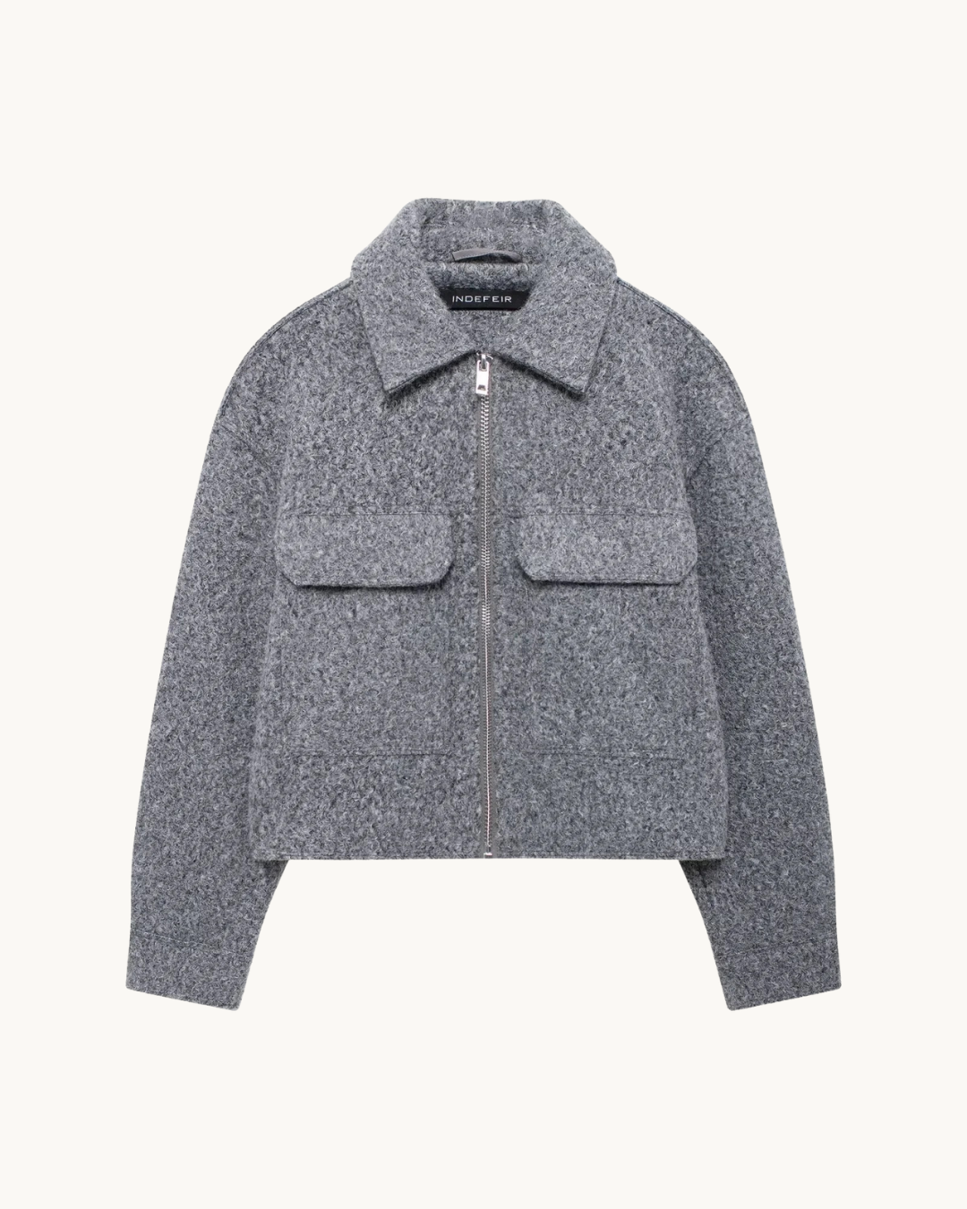 CASUAL TEDDY JACKET MET RITS