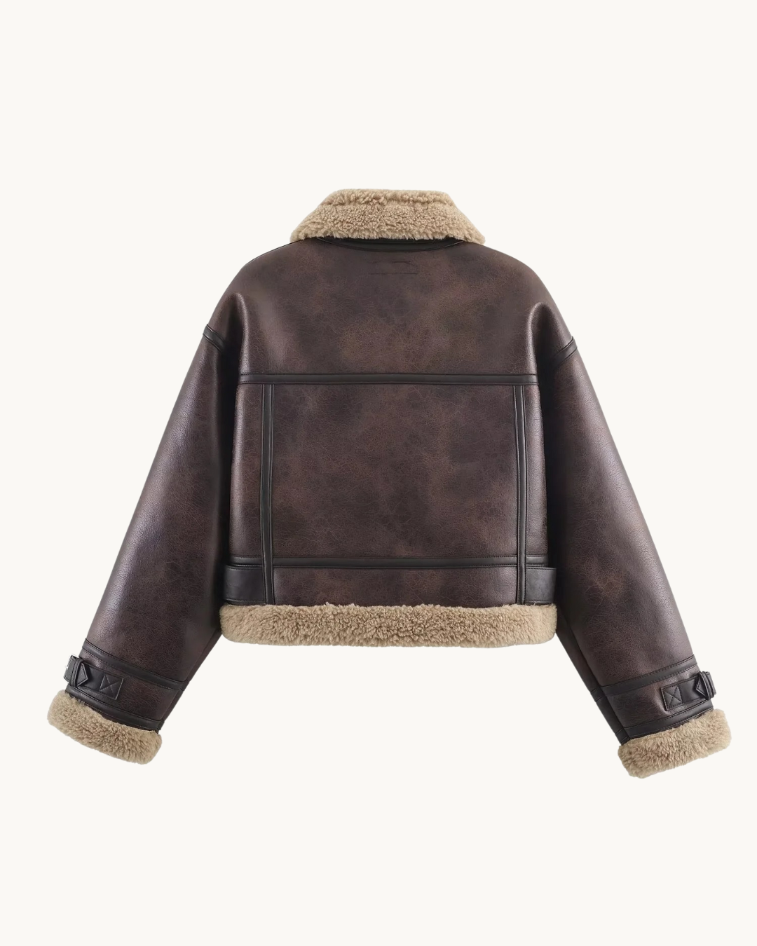 LUXE LEREN AVIATOR JAS MET RIEM