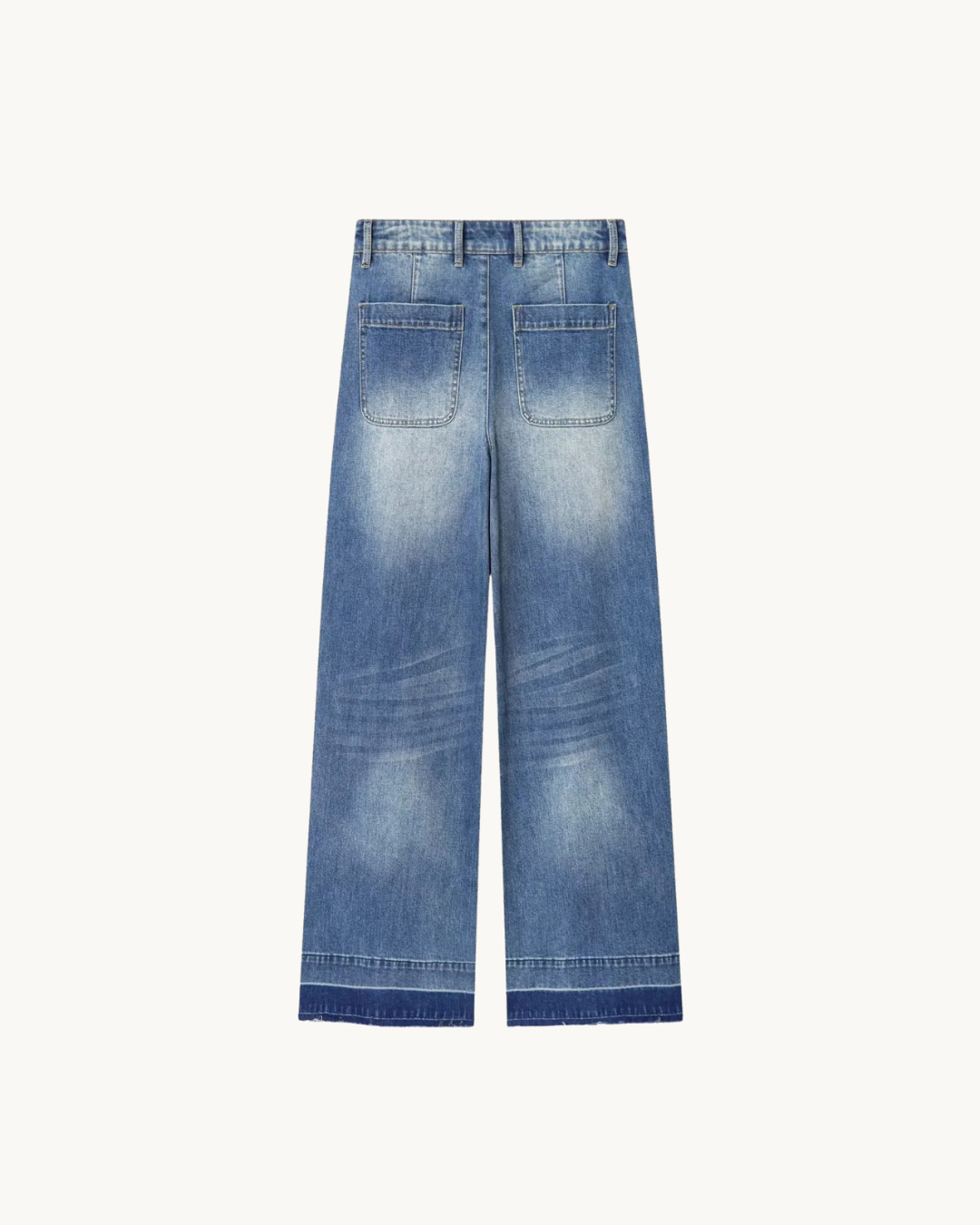 CASUAL JEANS MET VOORZAKKEN - BLAUW