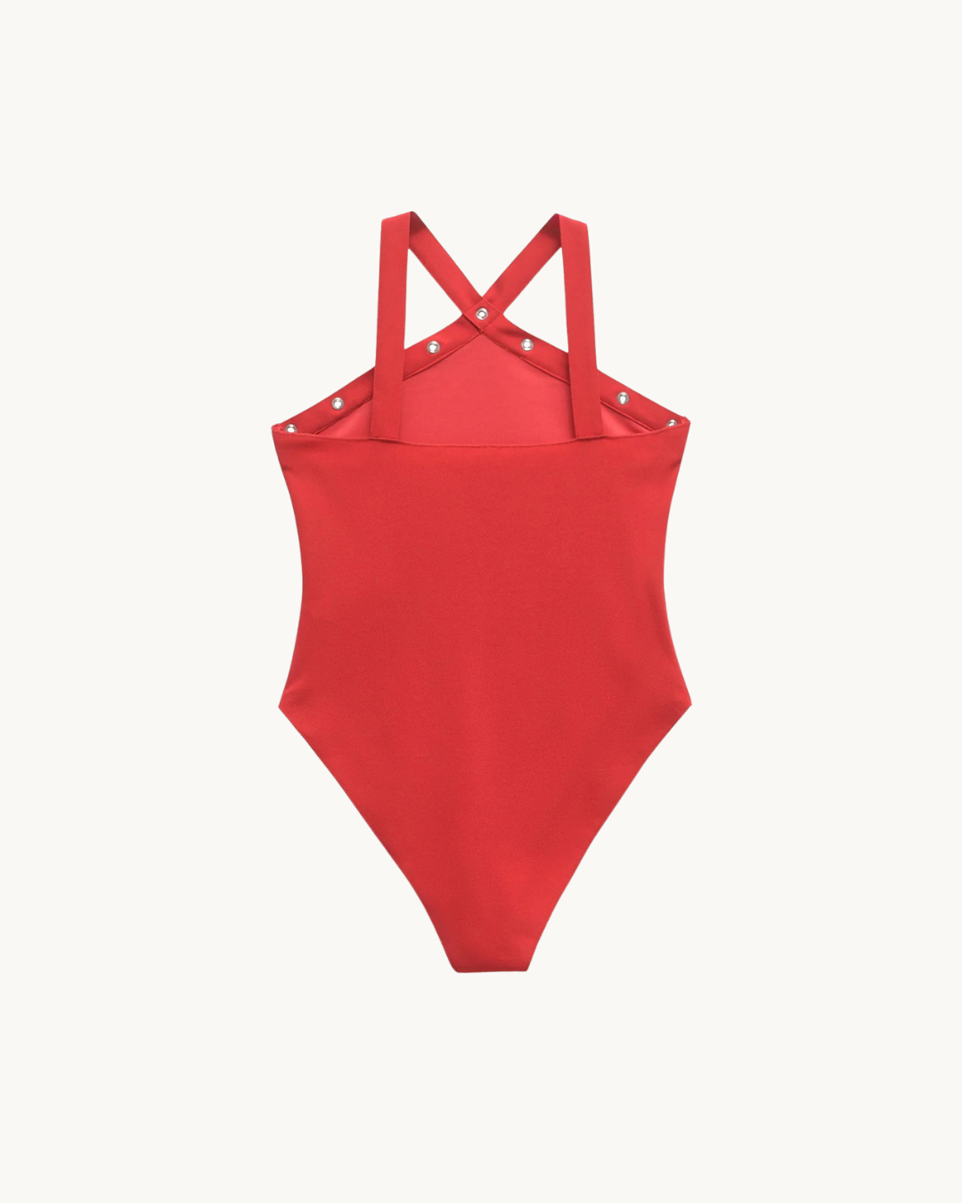 CHIQUE BODY MET KNOPEN - ROOD