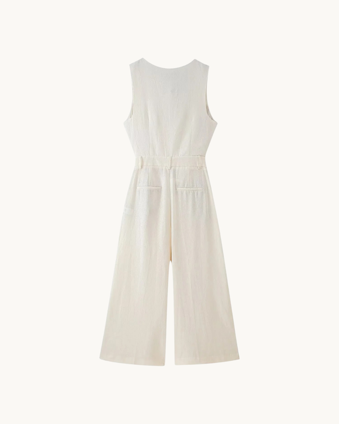 ELEGANTE GILET JUMPSUIT - WIT