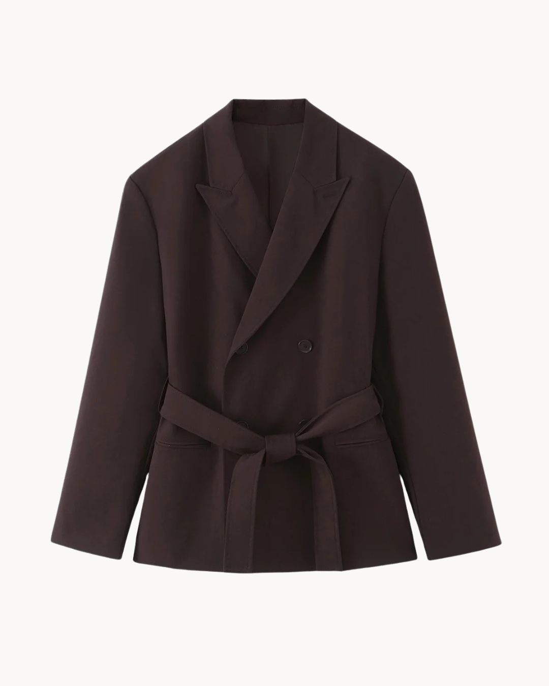 ELEGANTE SET MET RIEM - BRUIN