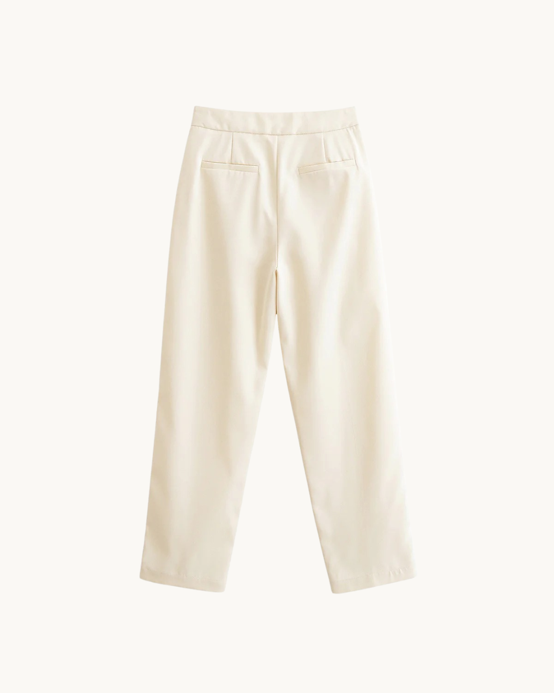 KLASSIEKE PANTALON MET PLOOIEN - BEIGE