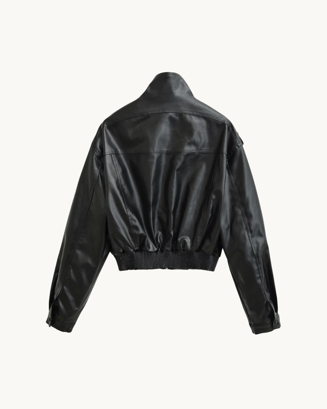 CASUAL LEREN BOMBER JAS