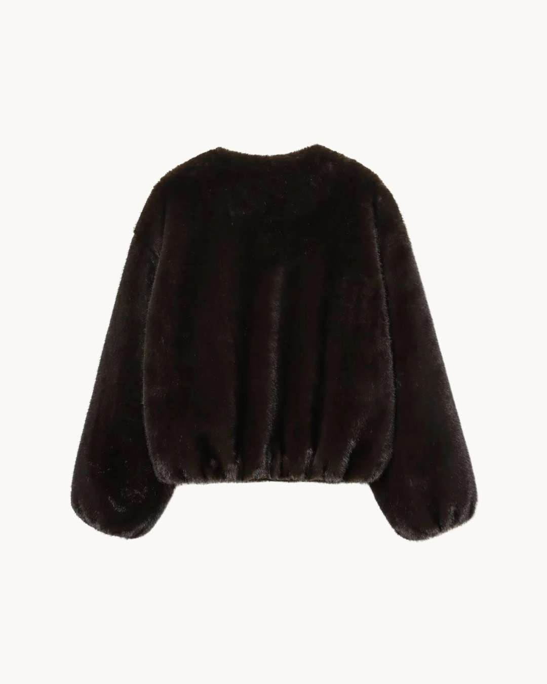 KORTE FAUX FUR BOMBER - BRUIN