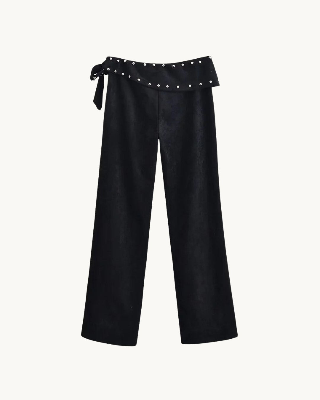ELEGANTE PANTALON MET STRIK - ZWART