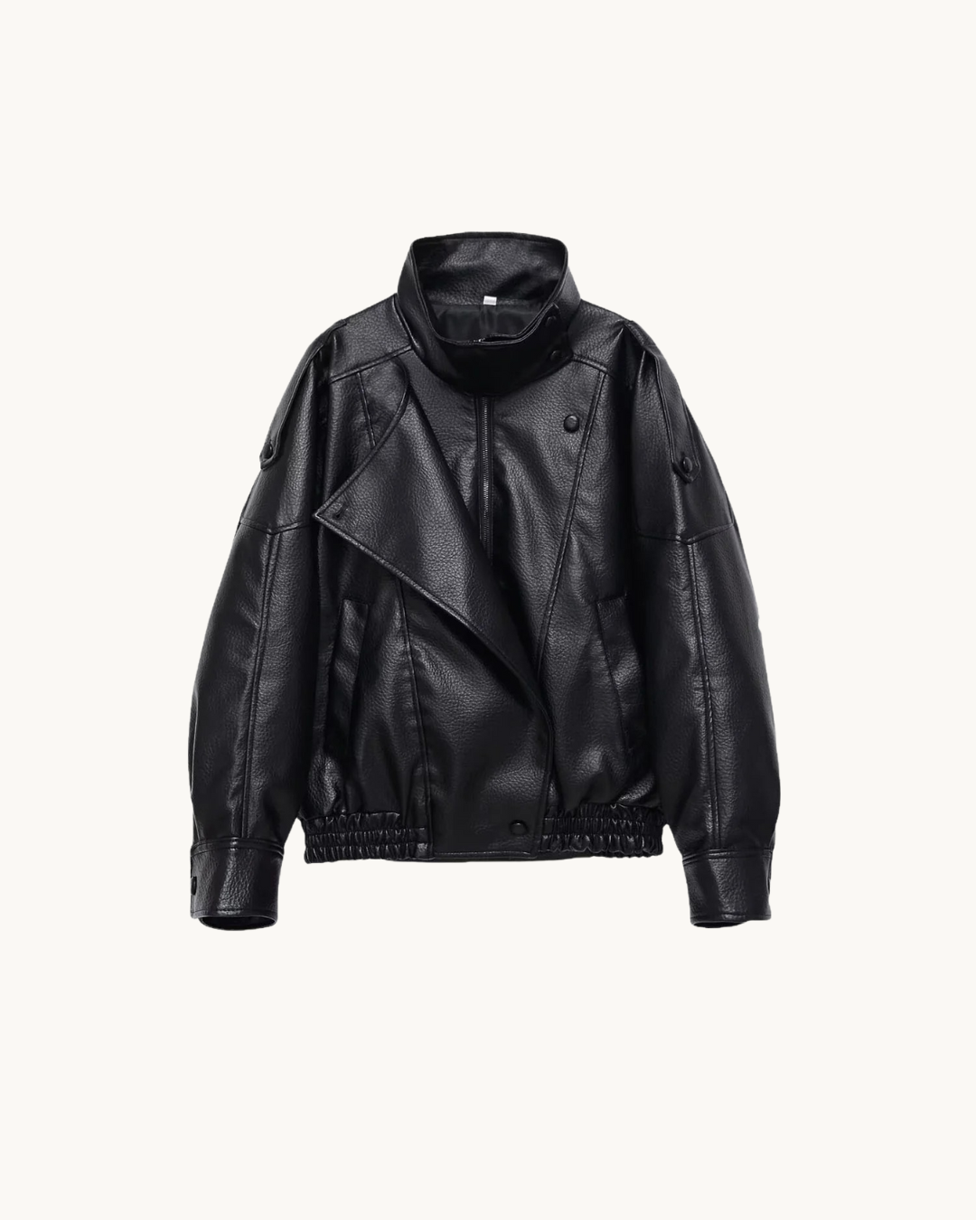 LUXE LEREN BIKER JAS