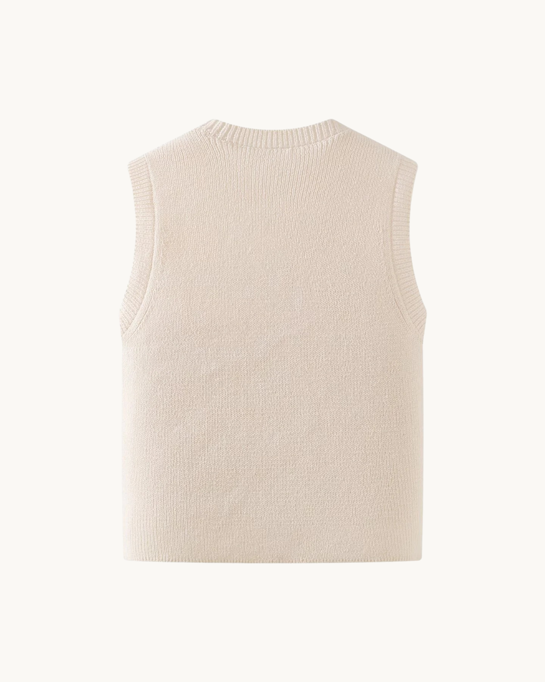 COMFY GEBREIDE GILET MET ZAKKEN