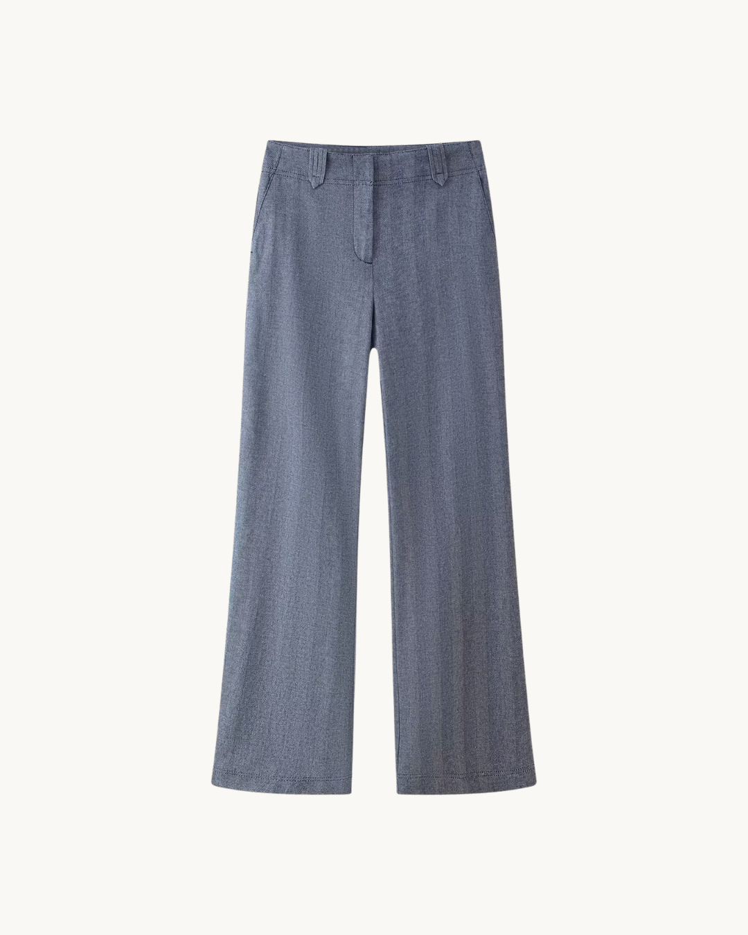 CASUAL CROP DENIM JACKET SET - BLAUW