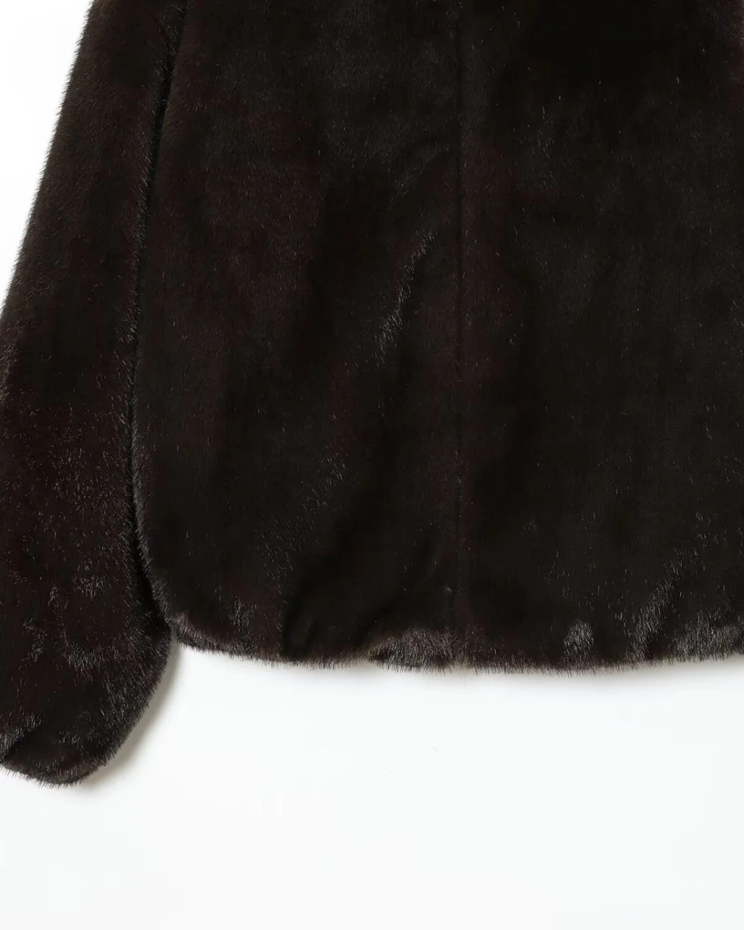 KORTE FAUX FUR BOMBER - BRUIN