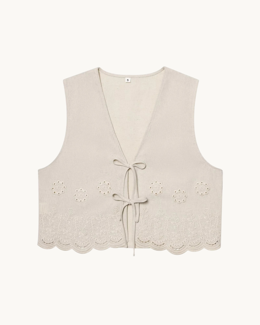 VINTAGE GILET MET BRODERIE