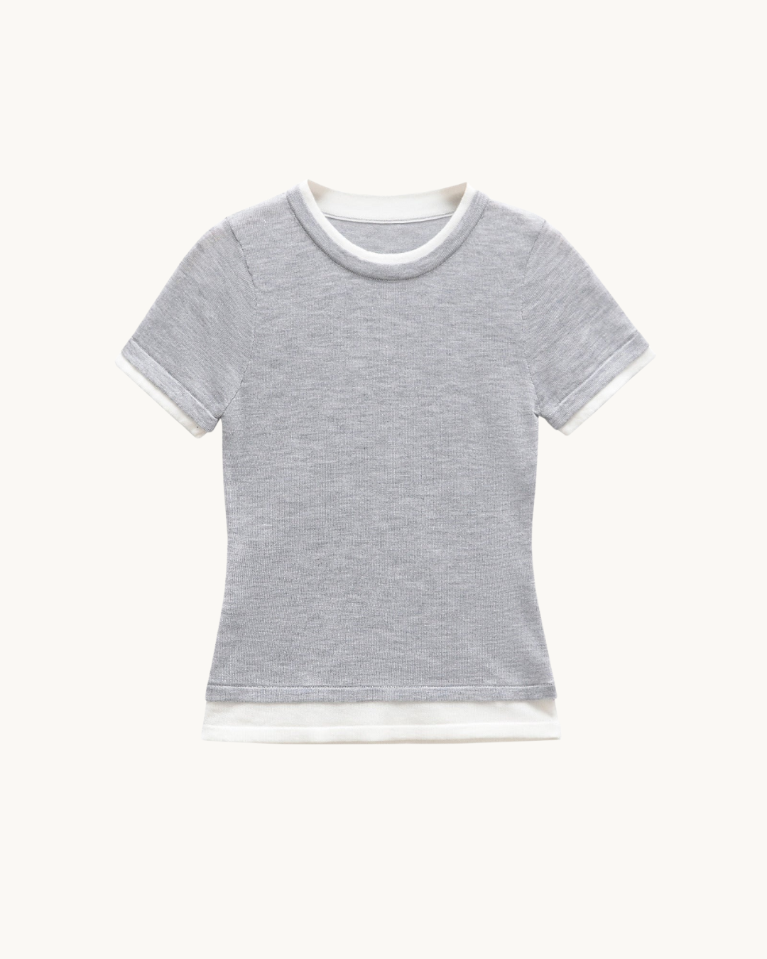 CASUAL GELAAGDE T-SHIRT