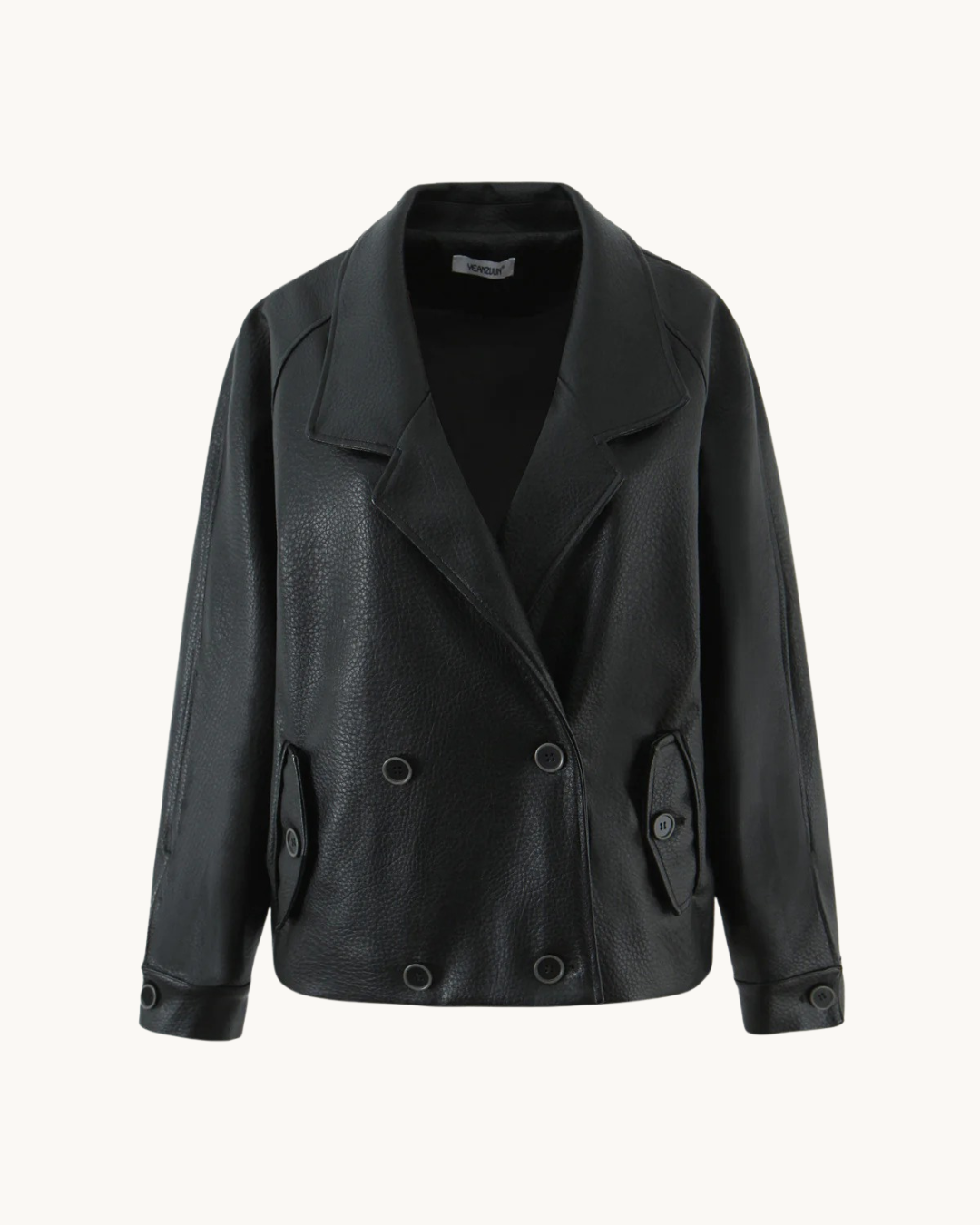 CHIQUE LEREN BLAZER JAS
