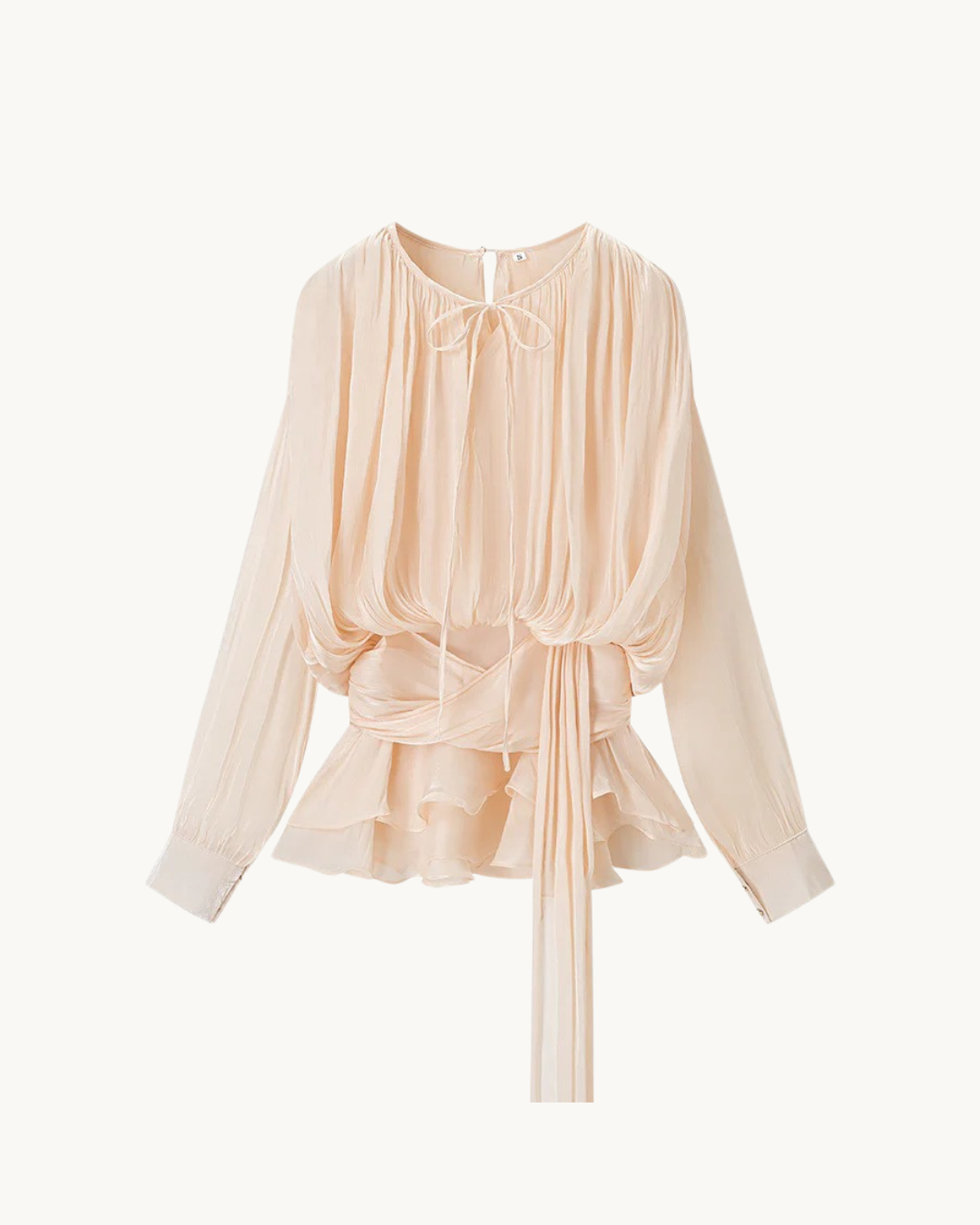 ELEGANTE JURK MET STRIK EN RIEM