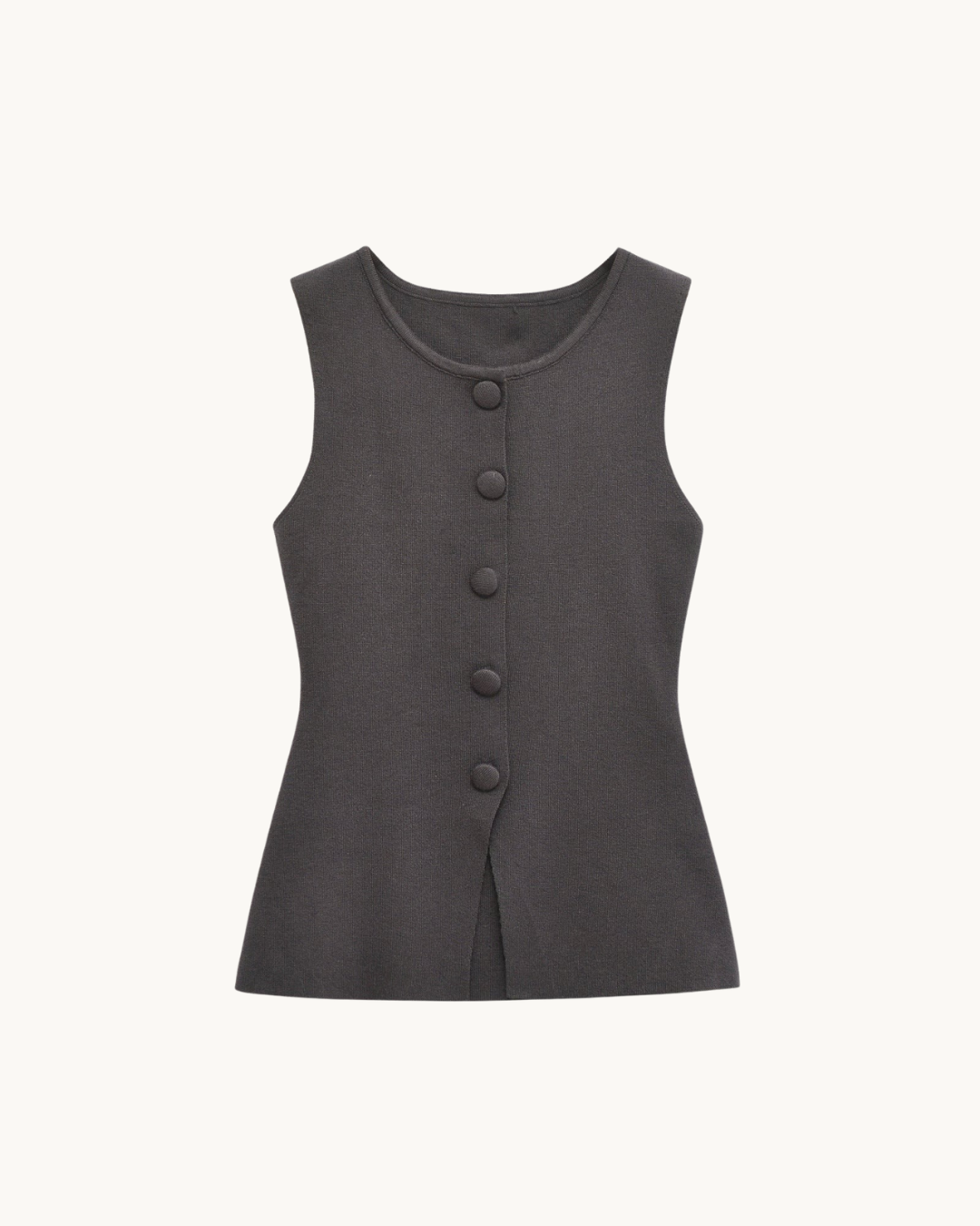 KLASSIEKE GEBREIDE GILET MET KNOPEN