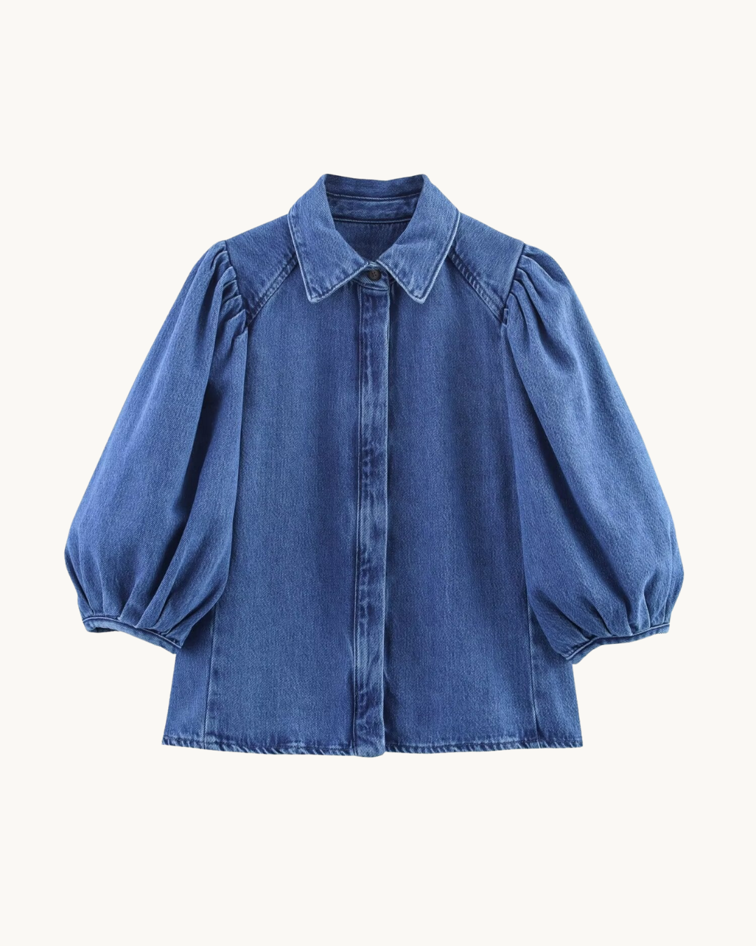 CASUAL DENIM SET MET POFMOUWEN