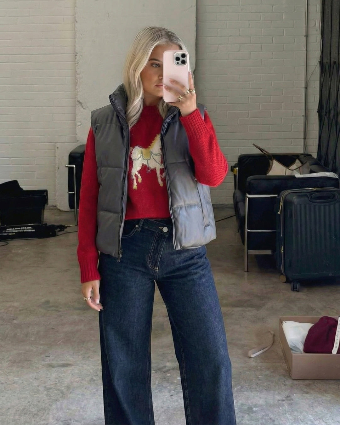 LUXE FAUX LEATHER BODYWARMER