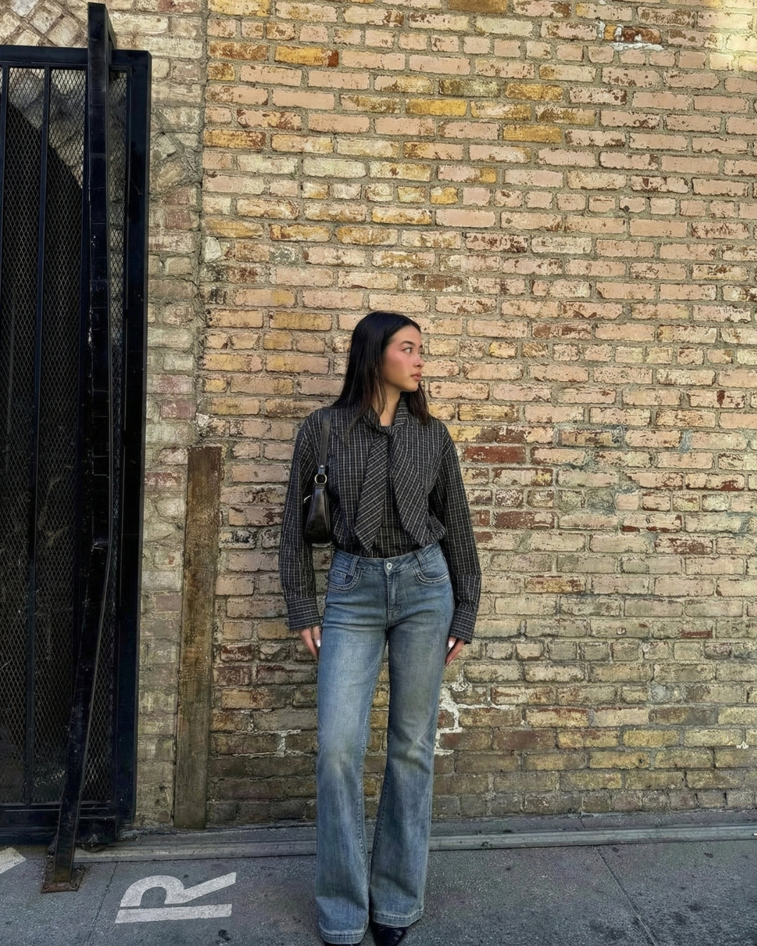 RETRO FLARED JEANS - LICHTBLAUW